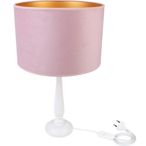 Lampa stołowa BERTA pudrowy róż