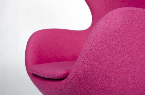 King Home Fotel EGG SZEROKI fuksja.11 - wełna, podstawa stal