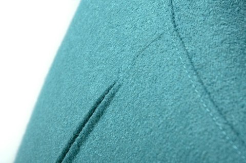 King Home Fotel EGG SZEROKI turkusowy.12 - wełna, podstawa stal