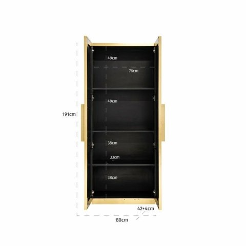 Richmond Interiors RICHMOND komoda IRONVILLE 191 cm - MDF, sklejka brzozowa, metal