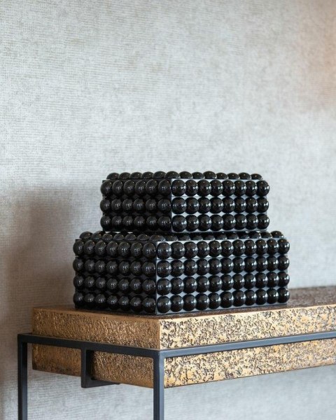 Richmond Interiors RICHMOND pojemnik na biżuterię BATOOL L czarny