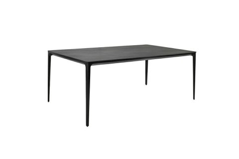 King Home Stół SLIM 140x80 czarny - ceramiczny marmur, aluminium