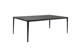 Stół SLIM 180x90 czarny - ceramiczny marmur, aluminium