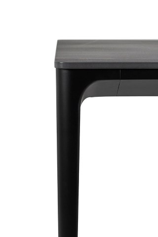 Stół SLIM 180x90 czarny - ceramiczny marmur, aluminium