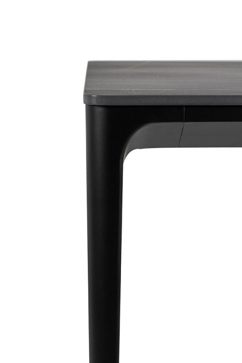 King Home Stół SLIM 180x90 czarny - ceramiczny marmur, aluminium