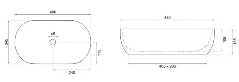 UMYWALKA AMELIA 48 WOOD MATT - NABLATOWA