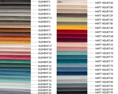 King Home Narożnik CONTINENTAL z funkcją spania - I grupa tkanin