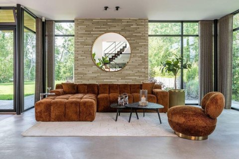 Richmond Interiors RICHMOND sofa CUBE L pomarańczowa