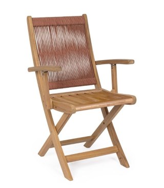 Bizzotto BIZZOTTO krzesło ogrodowe składane DANUBIO ARM czerwone