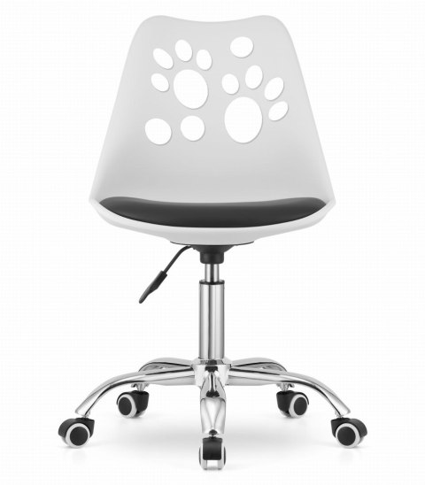 Krzesło obrotowe PRINT - biało-czarne