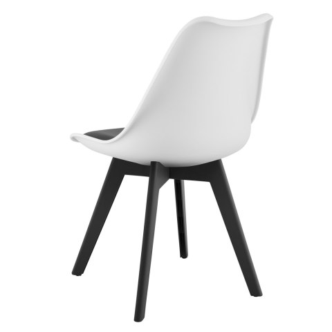 Krzesło MARK biało czarne / nogi czarne x 2