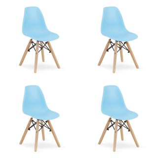 Krzesło ZUBI - niebieskie x 4