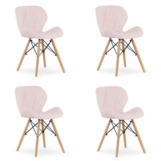 Krzesło LAGO Aksamit - róż x 4