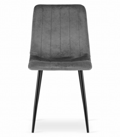 Krzesło LAVA - ciemny szary aksamit x 2