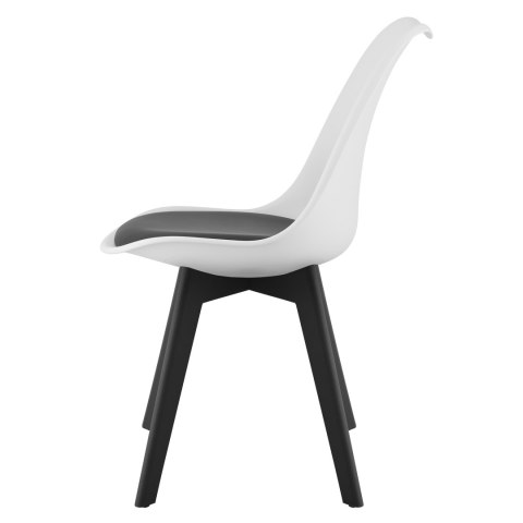 Krzesło MARK biało czarne / nogi czarne x 4