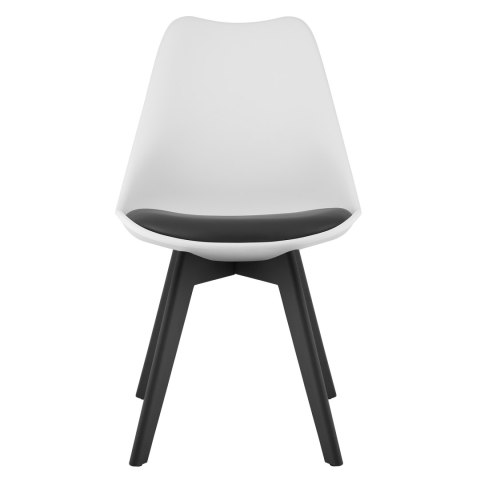 Krzesło MARK biało czarne / nogi czarne x 4