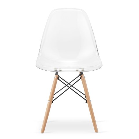 Krzesło OSAKA przezroczyste / nogi naturalne x 4