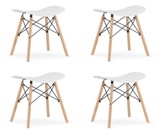 Taboret KORFU - biały x 4