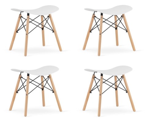 Taboret KORFU - biały x 4