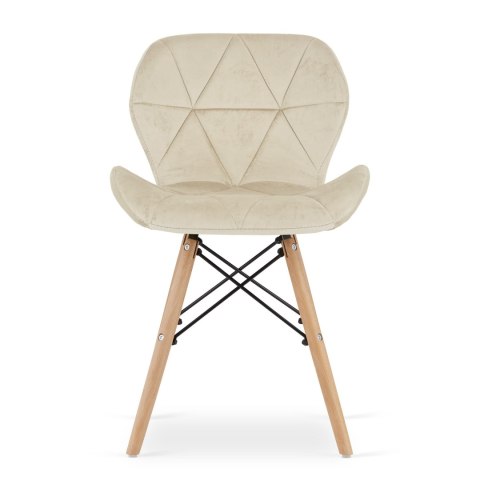 Krzesło LAGO Aksamit - beż x 3