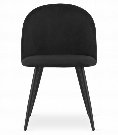 Krzesło BELLO - aksamit czarne / nogi czarne x 2