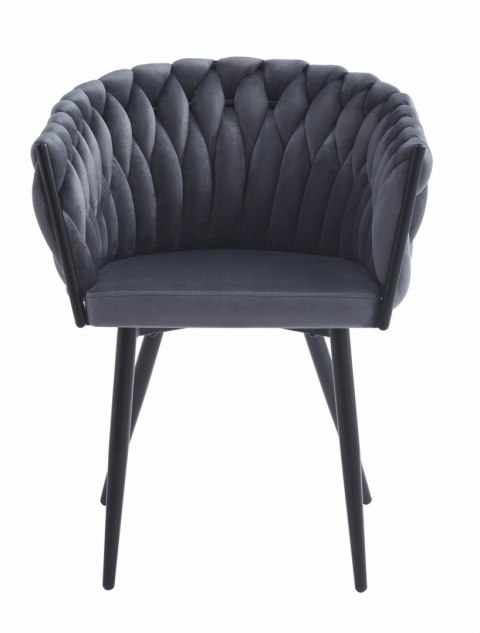 Krzesło ORION - aksamit ciemnoszare x 2