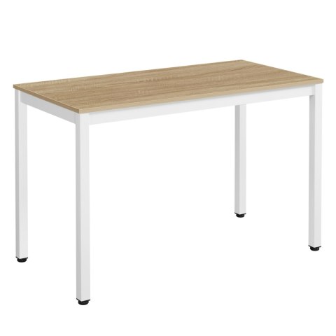 Zestaw stół prostokątny TESSA 120x60cm dąb + 4 krzesła OSAKA białe