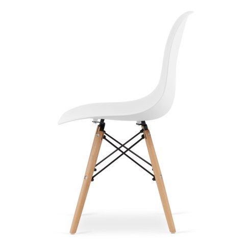 Zestaw stół prostokątny TESSA 120x60cm dąb + 4 krzesła OSAKA białe