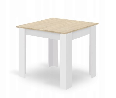 Zestaw stół kwadratowy 80x80cm dąb sonoma + 4 krzesła OSAKA czarne