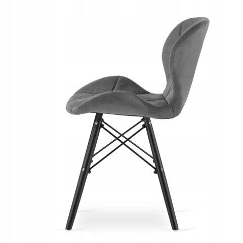 Zestaw stół okrągły TODI 60cm jesion + 2 krzesła LAGO szare