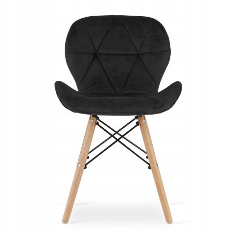 Zestaw stół okrągły TODI 80cm biały + 4 krzesła LAGO czarne