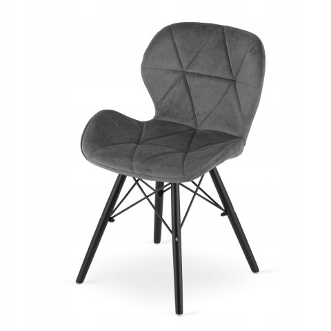 Zestaw stół okrągły TODI 80cm jesion + 3 krzesła LAGO szare