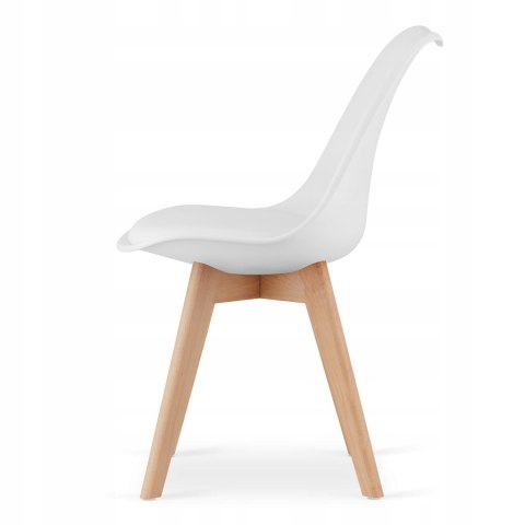 Zestaw stół prostokątny 120x80cm dąb sonoma + 4 krzesła MARK białe