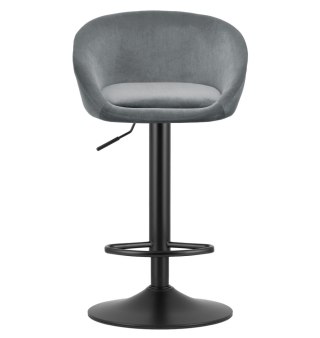 Hoker EAST - aksamit szary / baza czarna