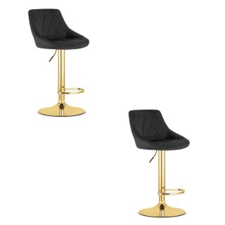 Hoker KAST - aksamit czarny / baza złota x 2