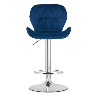 Hoker WEST - aksamit granatowy / baza chrom