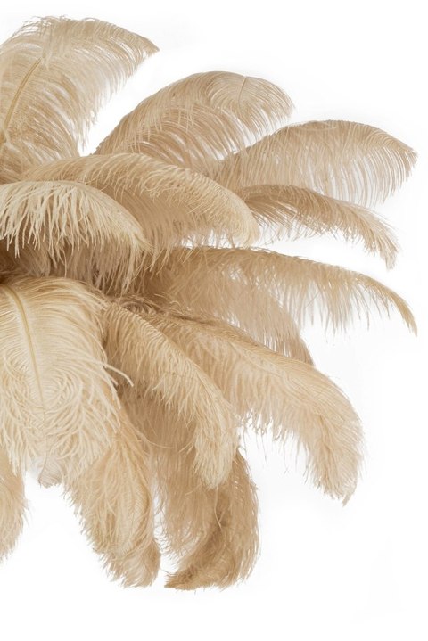 MOOSEE lampa podłogowa TIFFANY 175 beżowa mosiądz / naturalne pióra