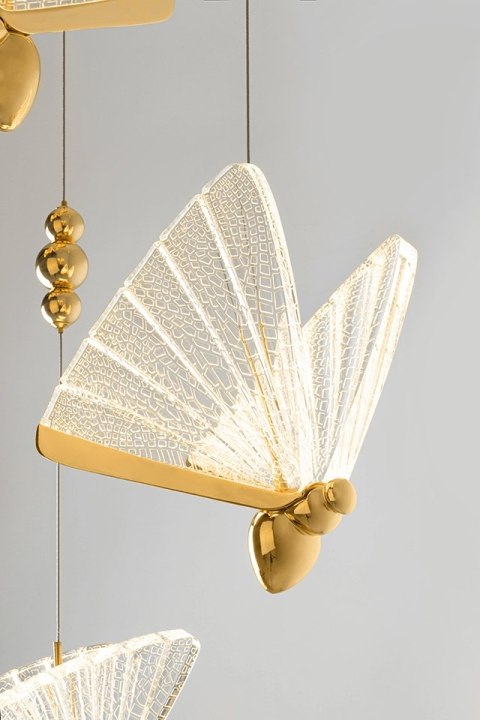Moosee MOOSEE lampa wisząca BUTTERFLY DISC 5 złota