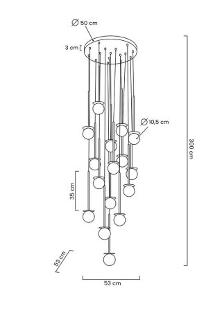 MOOSEE lampa wisząca CANNON DISC 16 złota