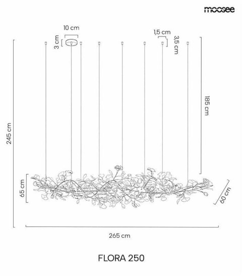 Moosee MOOSEE lampa wisząca FLORA 250 PP złota
