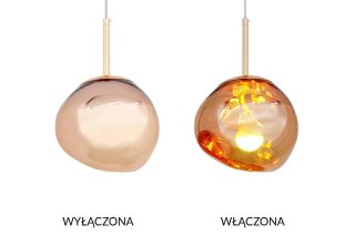 MOOSEE lampa wisząca FUSION 20 miedziana - akryl