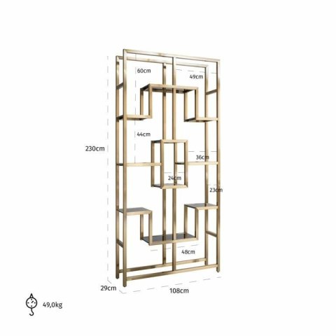 Richmond Interiors RICHMOND regał MAGNUS szczotkowane złoto