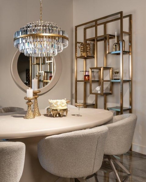 Richmond Interiors RICHMOND regał MAGNUS szczotkowane złoto