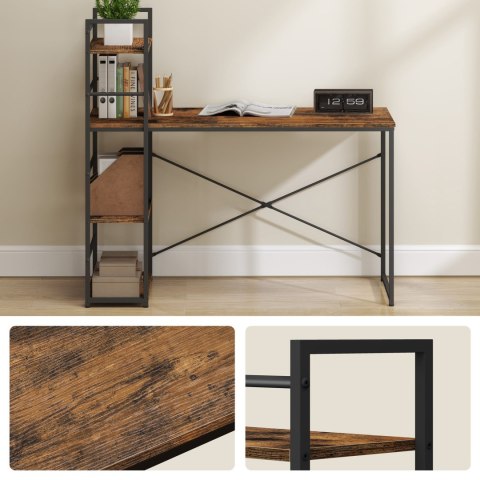 Biurko Komputerowe MAX 4.0 - rustykalne / nogi czarne