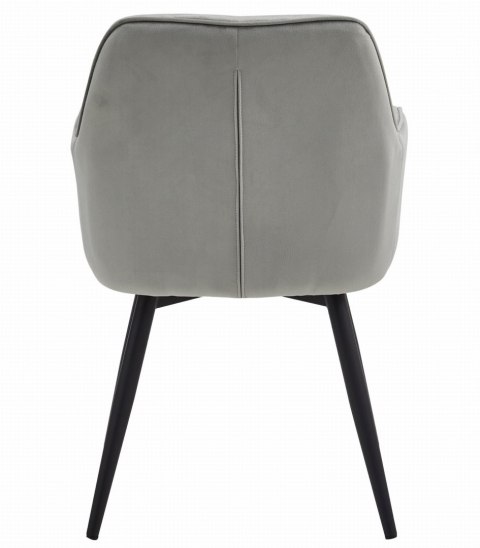 Krzesło JORK360 - aksamit srebrno-szary / nogi czarne x 2