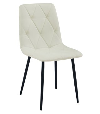 Krzesło LIBRA - beż materiał / nogi czarne x 2