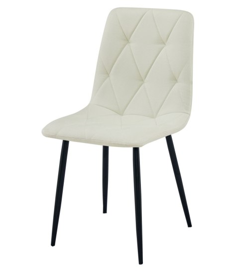 Krzesło LIBRA - beż materiał / nogi czarne x 2