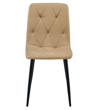 Krzesło LIBRA - brąz materiał / nogi czarne x 1