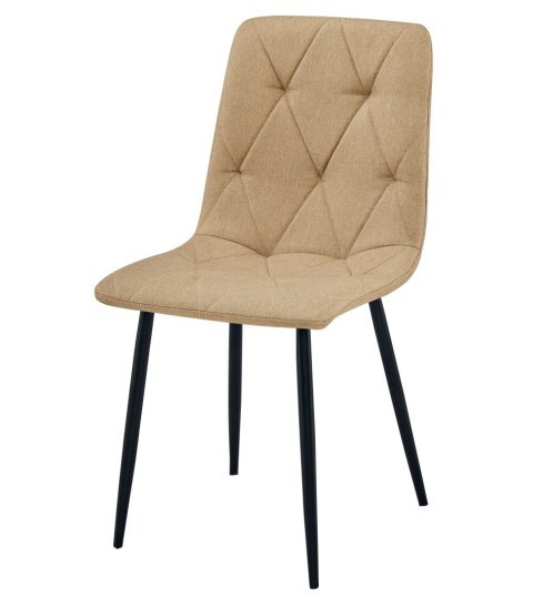 Krzesło LIBRA - brąz materiał / nogi czarne x 1