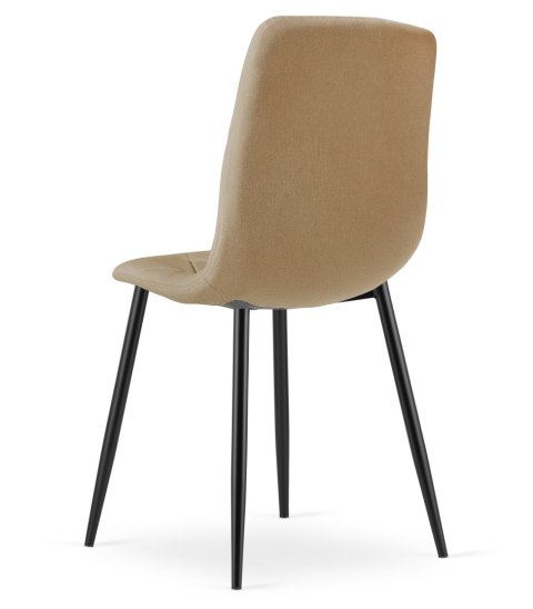 Krzesło LIBRA - brąz materiał / nogi czarne x 1